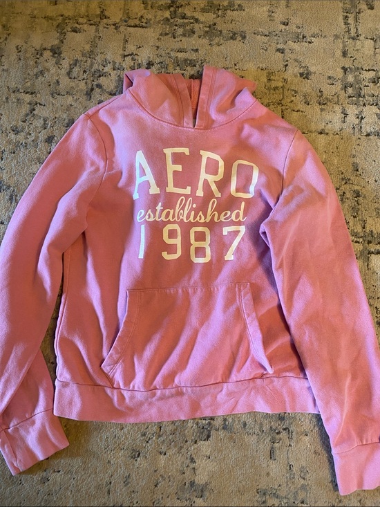 Aeropostale Sweaters - Aeropostale Pink Logo Hoodie Sweatshirt